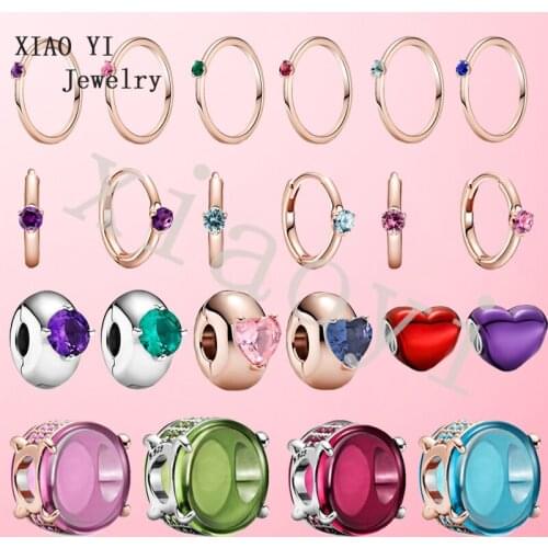 XIAOYI 2021 NEW rose color blue pink Fold the ring fix it with a heart Valentines Day Romantic mind charm accessories Europe