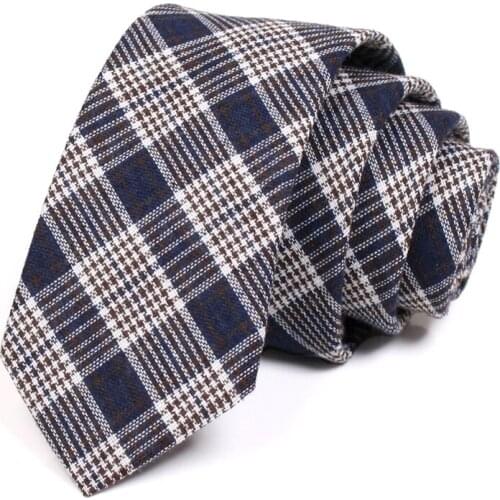 Brand New Mens Nary Blue 6CM Tie Classic Plaid Ties for Men Business Suit Work Neck Tie High Quality Fashion Formal Necktie