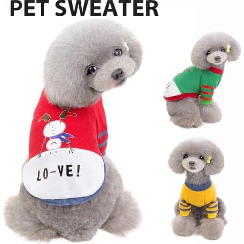 Pet Clothes Dog Clothes Fashion Autumn and Winter Clothes New Pet Clothes Snowman Sweater Christmas Clothes for Dogs