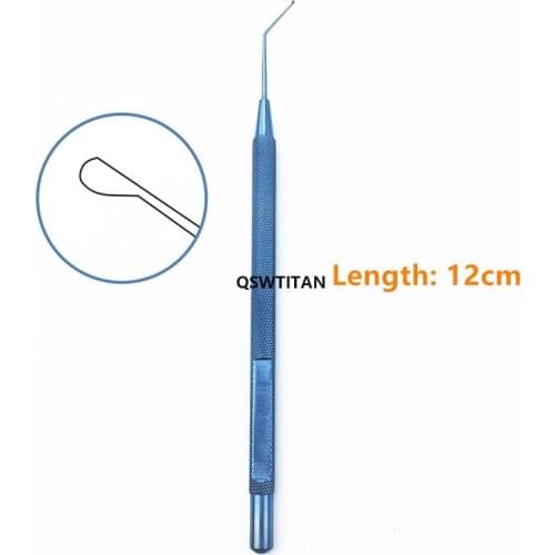 Titanium Drysdale Nucleus Manipulator Ophthalmic Hook eye Pet Veterinary Surgical Instruments