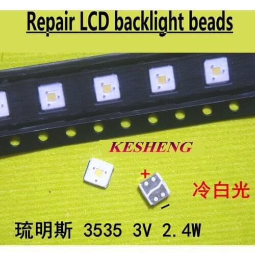 ORIGINAL 100PCS LUMENS LED Backlight Flip-Chip LED 2.4W 3V 3535 Cool white 153LM For SAMSUNG LED LCD Backlight TV Application