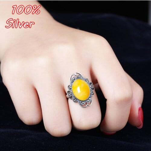 925 Sterling Silver Color Adjustable Ring Blanks Base DIY Handmade Blanks 10*14mm Turquoise Settings for Women Jewelry Findings