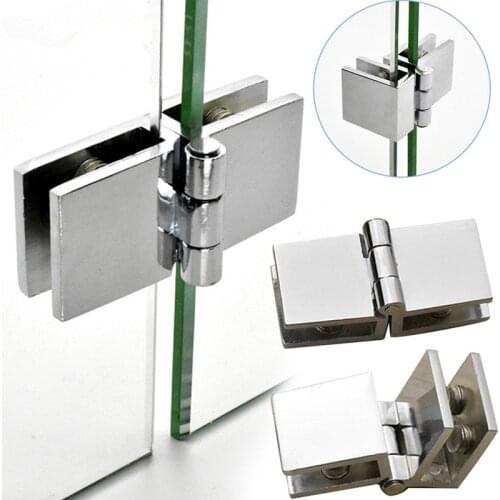 4 PCS Cabinet Glass Door Hinges Wine Door Hinges Glass Hinges hardware Suitable for glass thickness 5-8mm. 90/180/0 degree