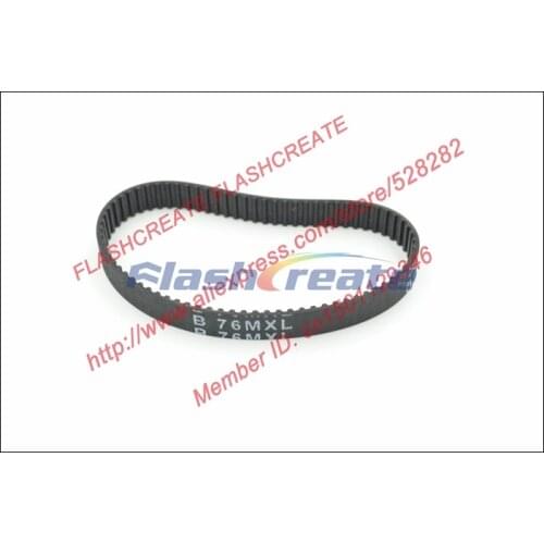 10pcs B76 MXL Timing Belt Teeth 76 Width 6.35mm Length 154.43mm B76MXL Rubber Closed-Loop Synchronous Belt Fit MXL Pulley