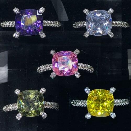 Chatelaine® Ring with Blue Topaz and Diamonds