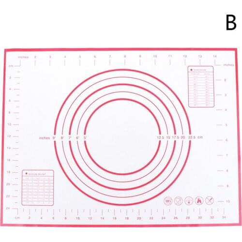 Hifuar Silicone Baking Mat With Scale Rolling Dough Pad Kneading Dough Mat Non Stick Pastry Oven Liner Bakeware