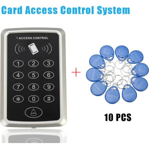 125khz Rfid Access Control Press Keypad RFID Door Access Control System Door Lock Controller Door Opener With 10pcs KeyCard