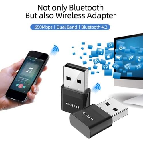 USB WiFi Adapter Wireless Network Converter 650M Dual Band WiFi Ethernet Transmitter Receiver wi fi Dongle PC Network Card