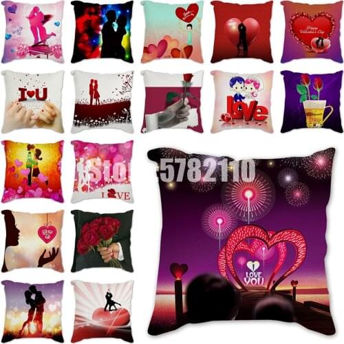 In the name of Love Cushion Covers lover Pillow Cases Cotton For Bedroom Sofa and car Decorative Pillow Covers 45*45 Pillowcase