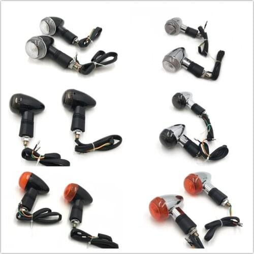 Motorcycle parts 2X Universal Motorcycle Turn Signal Indicators Blinker for honda suzuki kawasaki harley davidson black smoke