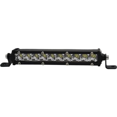 ECAHAYAKU Single Row 7 inch LED Light Bar - 12V 24V 10x3W LED Work Light Bar White Yellow For SUV 4X4 ATV Off-road LED Fog Light