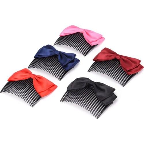 1Pc Womens Hairpins Hair Comb Barrettes Vintage headpiece Butterfly Bows Styling Tools Hair Accessories