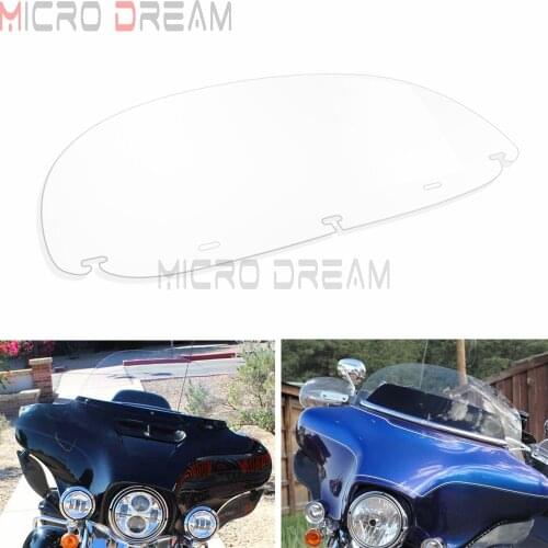 10" Transparent Wind Screen Universal Front Outer Batwing Fairing Windshield for Harley Yamaha Honda V-star VTX Kawasaki Vulcan