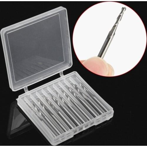 10Pcs/set 38mm Ball End Milling Cutter Mills Router Drill Bits Tool 3.175X2mm Cutting Edge