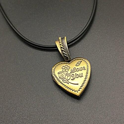 10Pcs/Lot Fashion Retro Bronze Oval Flip Pendant DIY Photo Pictures For Women Couple Jewelry Gifts N-067