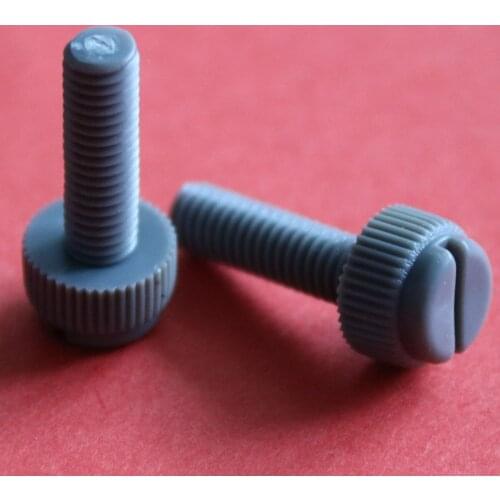 10PCS M3 M4 M5 M6 PVC Hard Polyvinyl Chloride Hand Twisted Knurled Slotted Plastic Screw
