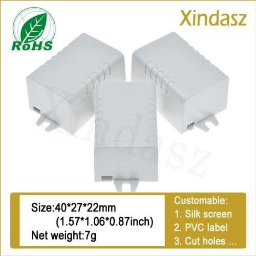 20 pieces a lot plastic enclosure for led driver power supply 40*27*22mm abs housing plastic electronic enclosure