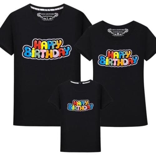 2021 Happy Birthday T-shirts Classic Family Matching Clothes Look Mother Daughter Mommy and Me Mom Tee Shirts Family Outfits