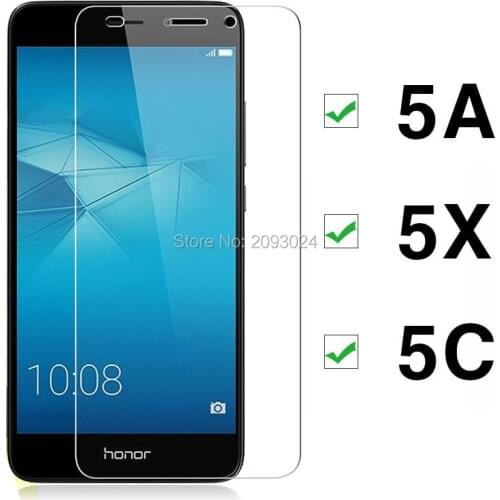 5Pcs Protective Glass On The For Huawei 5x 5a Tempered Glas 5 C X A C5 X5 A5 Film Screen Protector On Honor5c Honor5x Honor5a