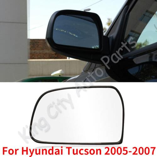 CAPQX For Hyundai Tucson 2005 2006 2007 With heating Side Rearview mirror glass Outside Rear view Mirror Glass white Lens