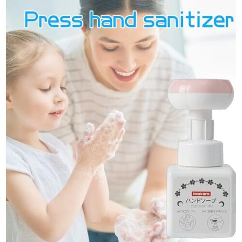 Cute Petal Mousse Foam Hand Soap Flower-shaped Sanitizer With Clip 250ml Press Washing Soap Dispenser For Kids Adult Banheiro