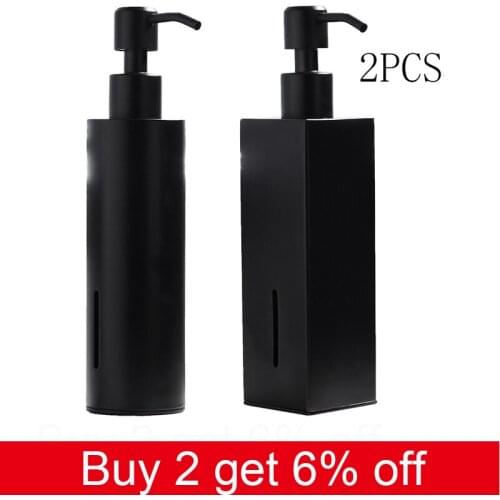 200ml Stainless Steel Soap Dispenser Hand Pump Lotion Bottle Bathroom Shower Gel Liquid Box Hotel Round/Square Wash Dispenser
