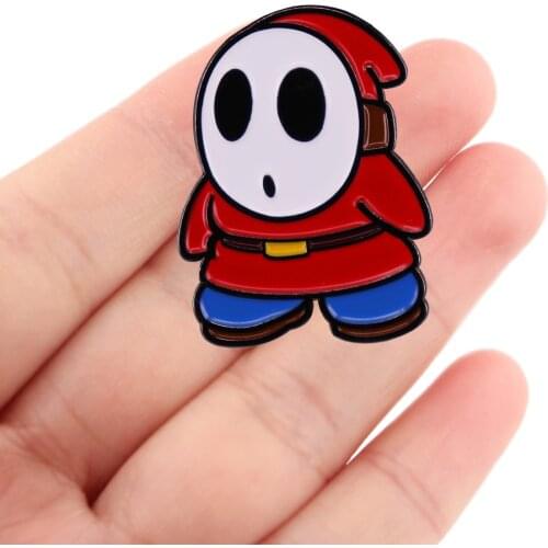 DZ2391Cute Ghost Japanese Anime Manga Icons Enamel Pin Badge Cartoons Collar Lapel Pin for backpacks Decoration Jewelry Gifts