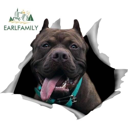 EARLFAMILY 13cm x 10.4cm For Dog Trunk Creative Car Stickers Windshield Decal Sunscreen Suitable For VAN RV JDM Decoration