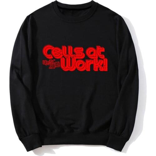 Hot Cartoon Cells at Work! Hoodies Printing Long Sleeves O-neck Sweatshirt 6 Color Fashion Causal Blouse