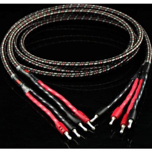 Hi-End AQ CV8 6N OCC Speaker cable hifi audio cable amplifier speaker cable with pure red copper BFA banana plugs connector