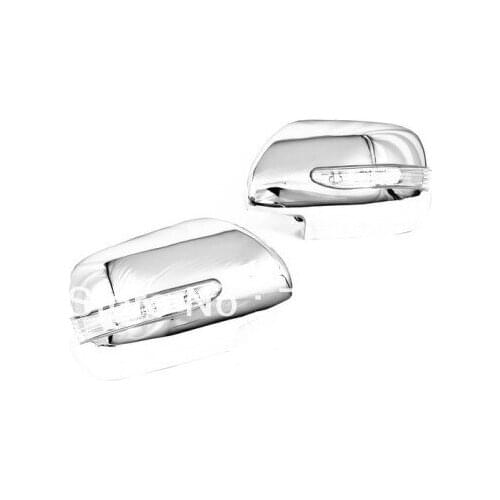 Chrome Side Mirror Cover w/LED For Toyota Sienna 2004-2010