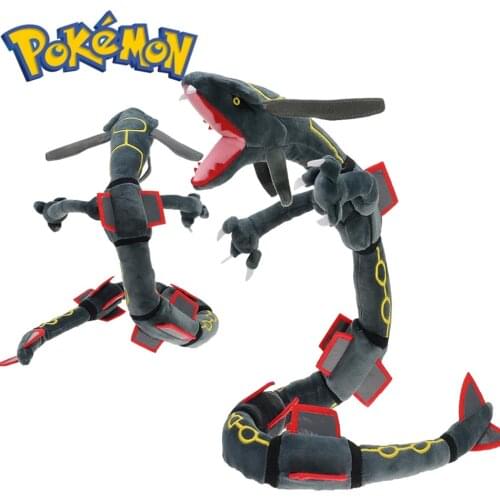 80CM Kawaii Pokemon Plush Doll Toy Cute Cartoon Anime TV Pokémon Rayquaza Short Stuffed Model Dolls Kids Girl Birthday Toys Gift