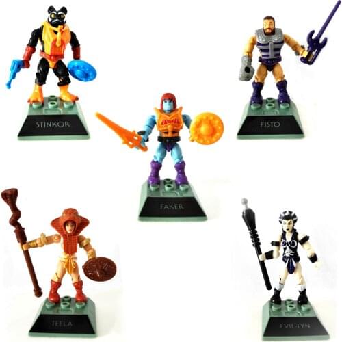 Mega Bloks Motu He-man Fisto Faker Teela Stinkor Evil-Lyn 2" Mini Loose Action Figure