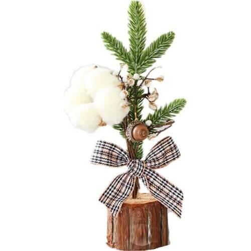 Mini Christmas Tree Artificial Beautiful Miniature Christmas Decorative for Home Kitchen Desktop Christmas Decoration WWO66