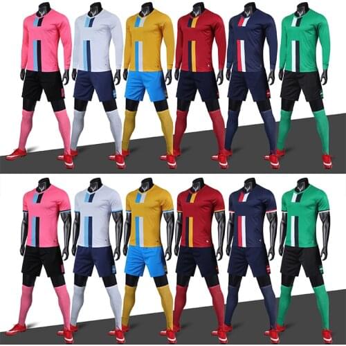 2020 Adult Winner Soccer Jerseys Long Sleeve Football Shirts Sets Short Sleeve Mens Football Uniforms Soccer Tracksuit Jersey