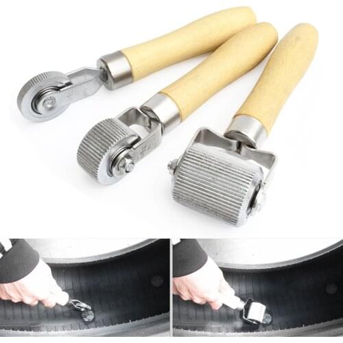 Car Tire Repair Kit Roller Auto Patch Roller Motorcycle Wheel Repair With Wooden Handle Tire Repairing Tool For Cars Accessories
