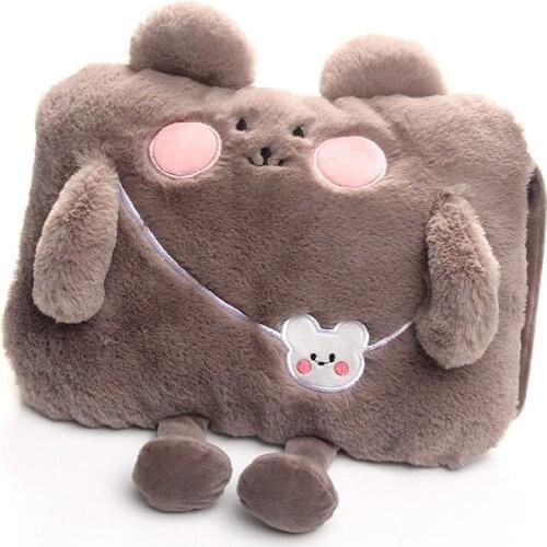 New Plush Cute Rechargeable Hand Warmer Water Injection Silicone Hot Water Bottle Electric Heating Water To Keep Warm Hot Bag