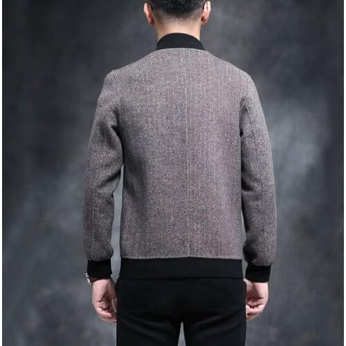 Autumn Double-side Woolen Coat Winter Men Streetwear Wool Baseball Jacket Mens Jackets and Coats TLL-05-2262 MY2228