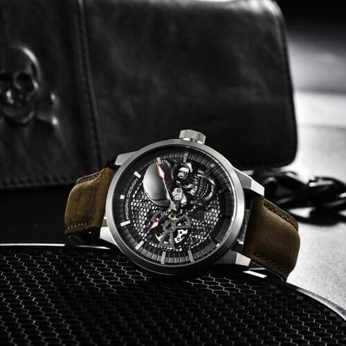 Pagani Design 2021 New Mens Gyro Bone Machine Watch Luxury Brand Automatic 100m Waterproof Mens Mechanical Watch Mens Clock