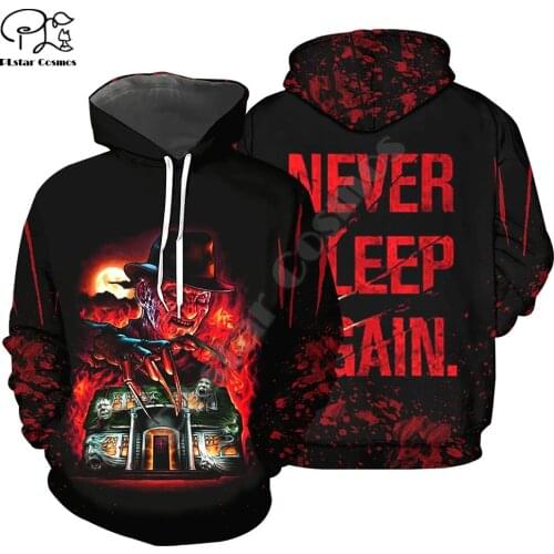 PLstar Cosmos Halloween Movie Michael Myers Horror Terror Men/Women 3Dprint Mens Hoodie Funny Pullover Harajuku Long Sleeve S-6