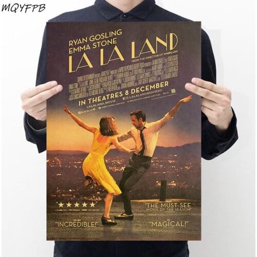 Classic Movie La La Land Kraft Paper Poster Home Room Wall Decoration Painting 50.5x35cm