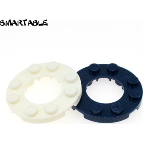 Smartable Plate Round 4x4 with 2x2 Hole Building Blocks MOC Parts DIY Toys Compatible Major Brands 11833 Technic City 20pcs/lot