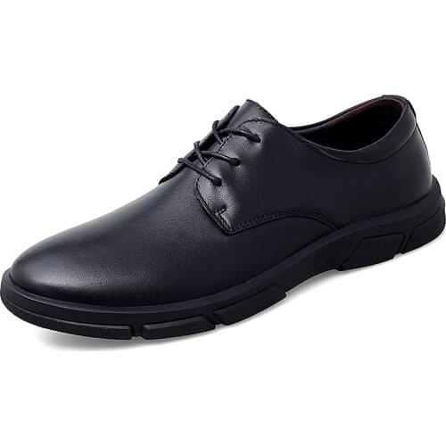 Cow Leather Mens Designer Shoes Genuine Leather Oxfords Shose Men Loafers Black Male Business Formal Dress Size 38-44 Men