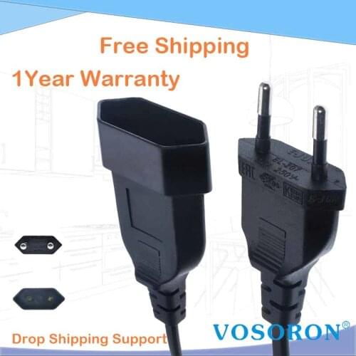 European EU Schuko CEE VDE Male to Female Power Extension Cord Cable for PC Computer PDU UPS 0.5M/1M/2M/3M/4M/5M