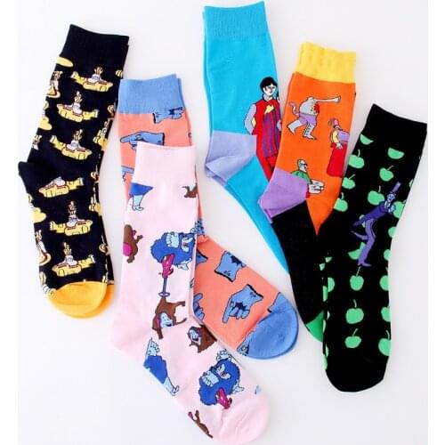 Peonfly Mens Colorful Funny Combed Cotton Crew Dress Wedding Causal Skateboard Novelty Happy Socks Us 7-11