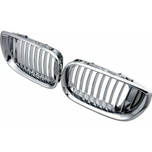 1 Pair Chrome Front Bumper Kidney Grill Fit for BMW E46 4 DOOR Sedan 320i 325i 325Xi 330i 330Xi LCI Facelift 2002 2003 2004 2005