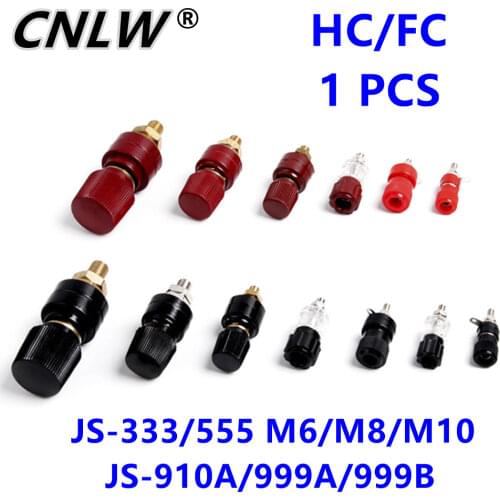 1 PCS High Current Terminal 333/555 Inverter Terminal Clamp M6/M8 High Temperature Resistant 10/8/6mm Red and Black
