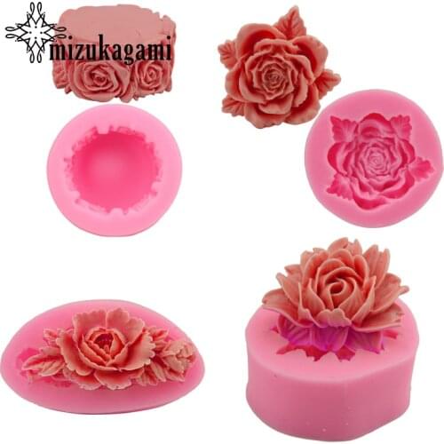1pcs UV Resin Jewelry Liquid Silicone Mold 3D Rose Flowers Charms Pendant Mold For DIY Decorate Making Jewelry