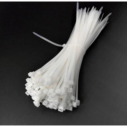 100pcs/Pack Home nylon cable ties Self-locking zip ties lines wire organiser Plastic binding tape Cable strap