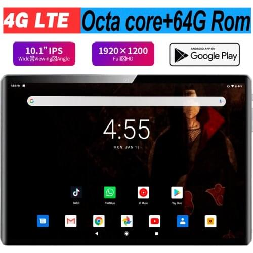 2021 New 5G Wifi 4G LTE 10 inch Tablet Android 9.0 Pie Dual SIM Cards Rear pixel 8MP 1920*1200 IPS 64GB ROM Phone Call Tablet
